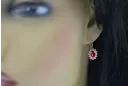 Ruby 14K Rose gold Earrings Vintage craft cec026r